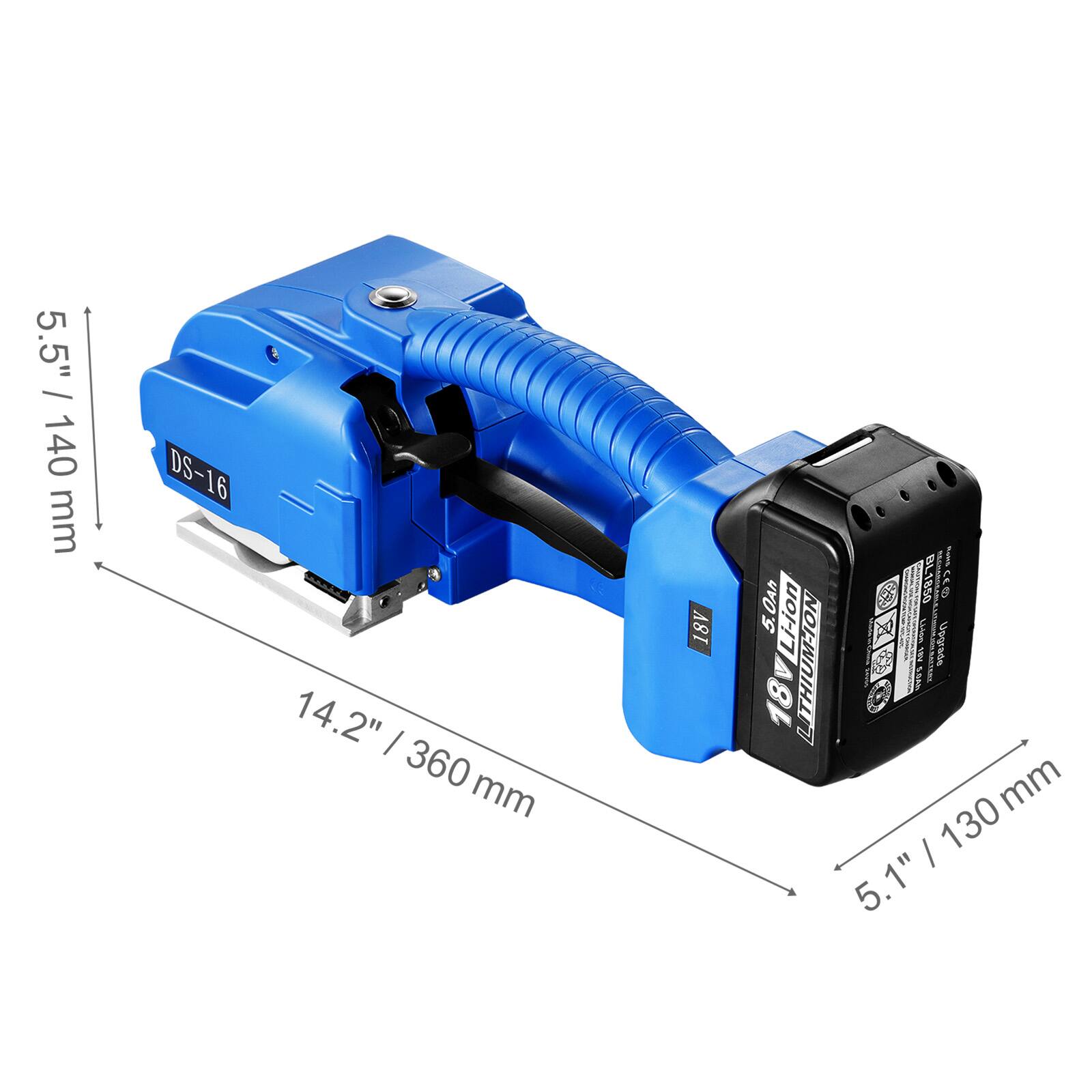 5.5" / 140 mm  
14.2" / 360 mm  
5.1" / 130 mm  

DS-16  

18V Li-ion  
5.0Ah  

BL1850