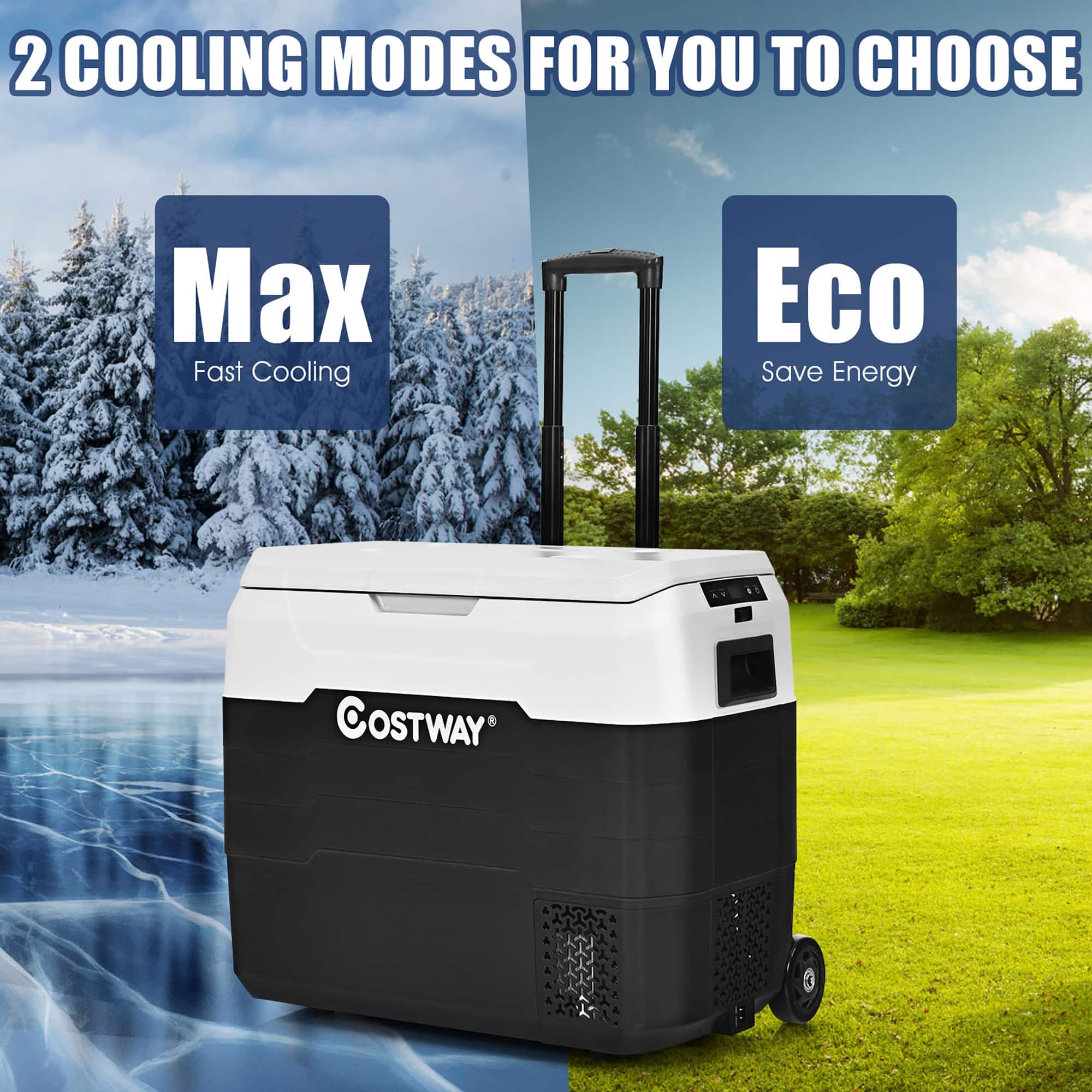 2 COOLING MODES FOR YOU TO CHOOSE: MAX FAST COOLING & ECO SAVE ENERGY - COSTWAY