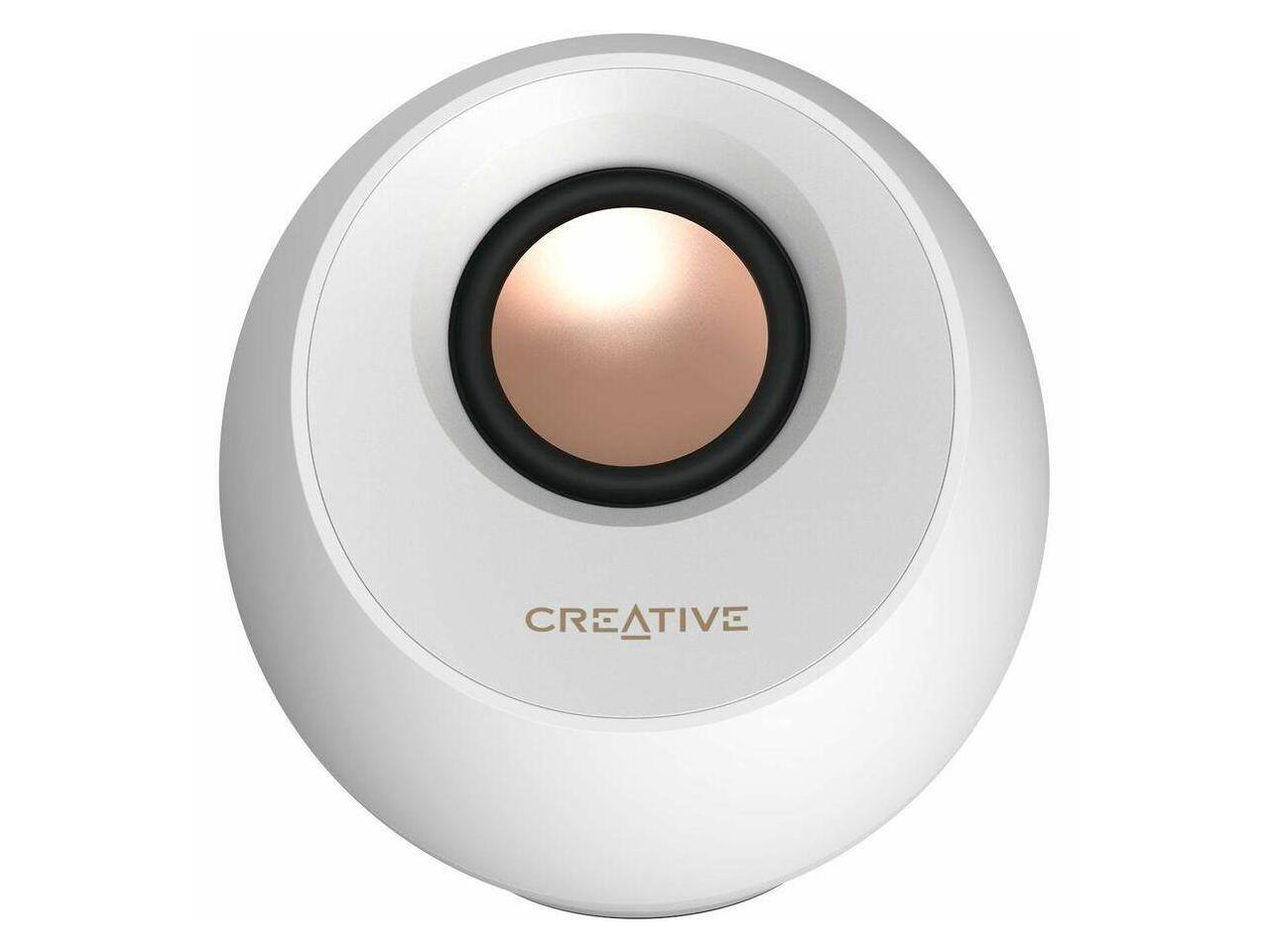 Alt View 1. Creative Labs - Creative Labs Pebble Pro 2.0 Bluetooth Desktop Speakers (White) - White.