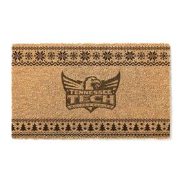 Jardine - Tennessee Tech Golden Eagles 18" x 30" Holiday Coir Doormat - Brown