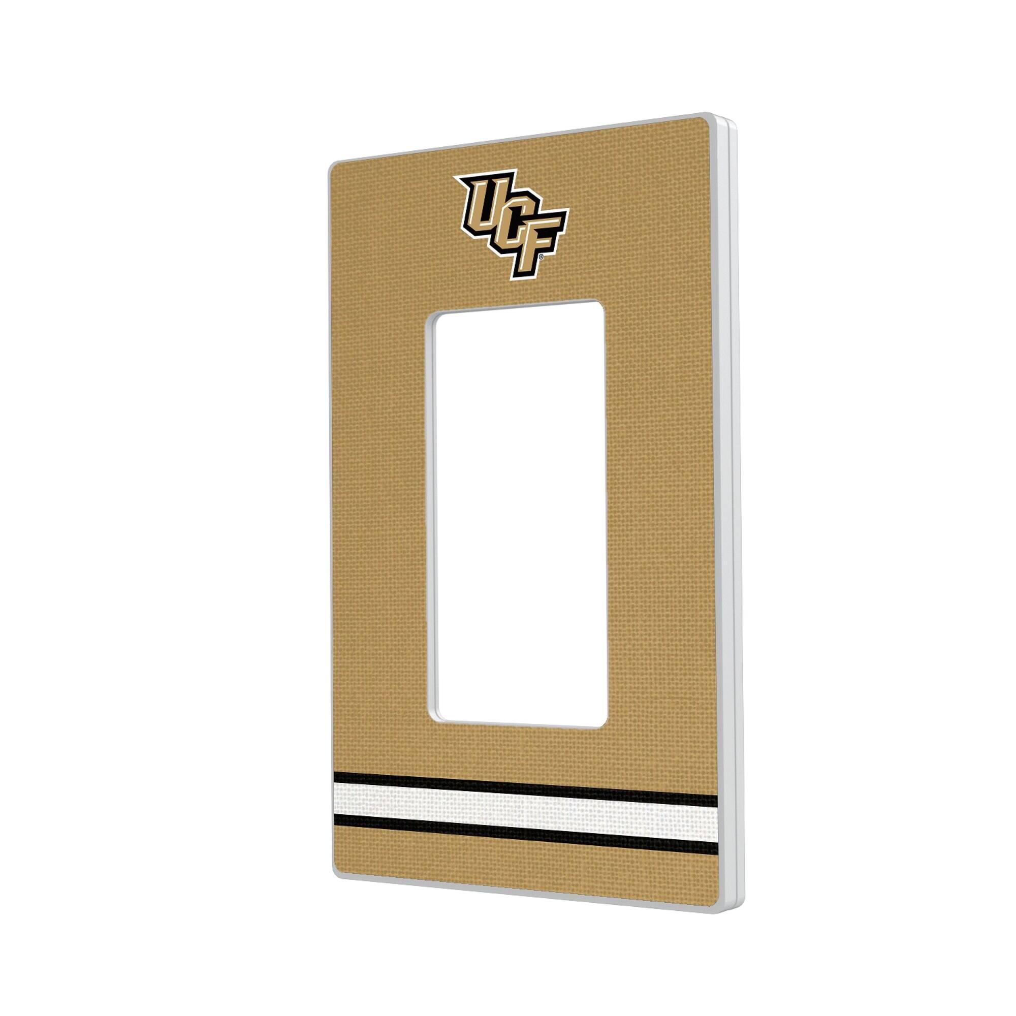 Keyscaper - UCF Knights Stripe Design Single Rocker Light Switch Plate - Multicolor