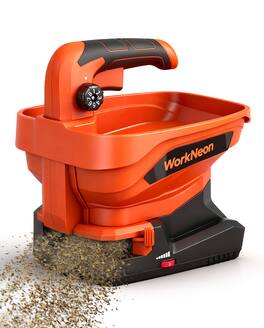 Unique Bargains - Battery Powered Seed Spreader, 7.2V Salt Spreader for Snow, Rechargeable with 8-Level Settings and 3.3L Large Capacity