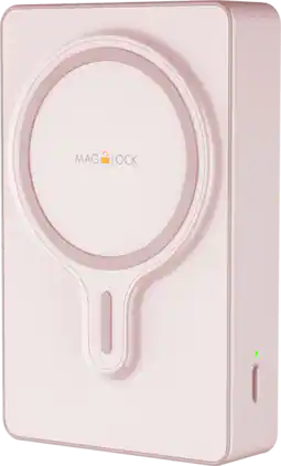 myCharge - Maglock Magnetic Powerbank For iphone 12/13 With Magsafe Case 7.5 W Turbo Charge +32 HRS Of Battery Life - Pink