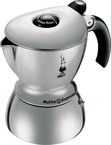 Best Buy: Bialetti Mukka Express 2-Cup Coffee/Cappuccino Maker Polished  Silver BIL-06993
