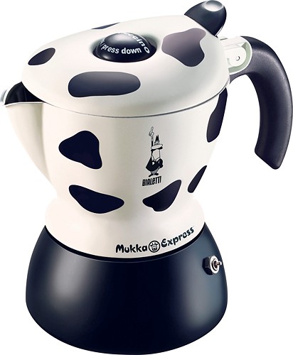 Best Buy: Bialetti Mukka Express 2-Cup Coffee/Cappuccino Maker Cow Print  BIL-06992