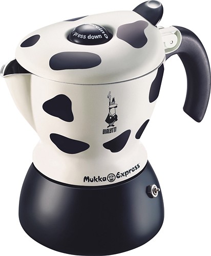 Best Buy: Bialetti Mukka Express 2-Cup Cappuccino Maker Cow Print