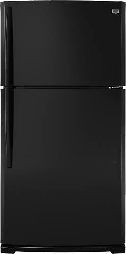 Front Standard. Maytag - 21.2 Cu. Ft. Top-Freezer Refrigerator - Black.