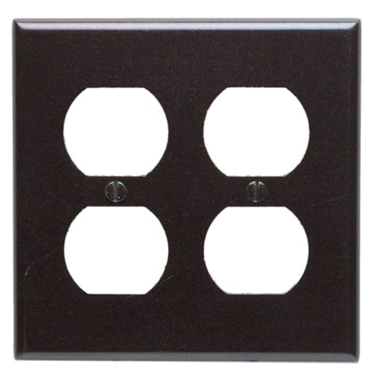 Leviton - 2 gang Plastic Duplex Wall Plate 1 pk - Brown price history on PriceWatchPro