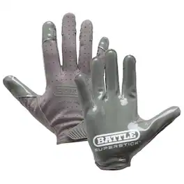 Battle Sports - Doom Speed Receiver Football Glove, Adult, 3XL - Charcoal