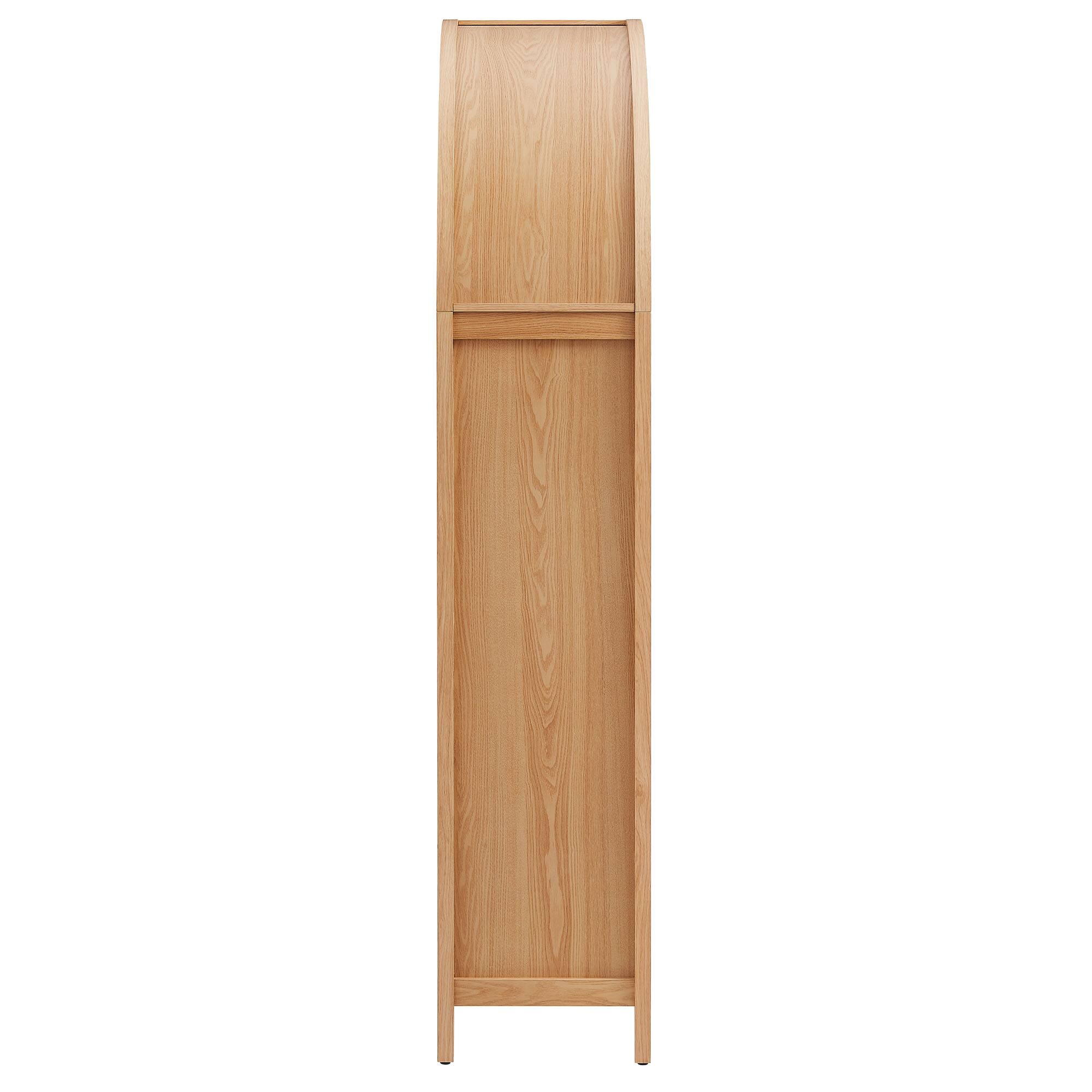 Alt View 2. Modway - Calista 79" Tall Wide Rattan Arched Storage Cabinet by Modway - Natural.