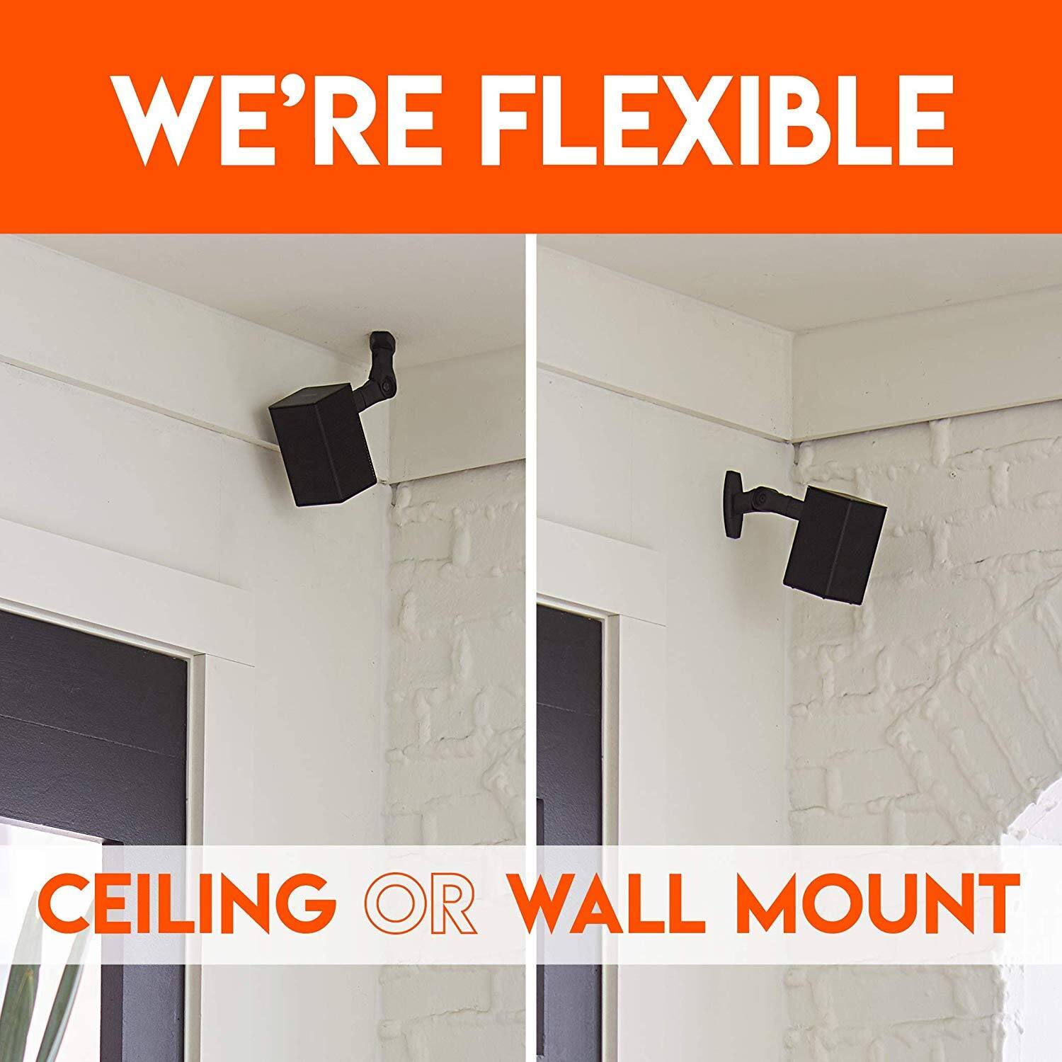 WE'RE FLEXIBLE

CEILING OR WALL MOUNT
