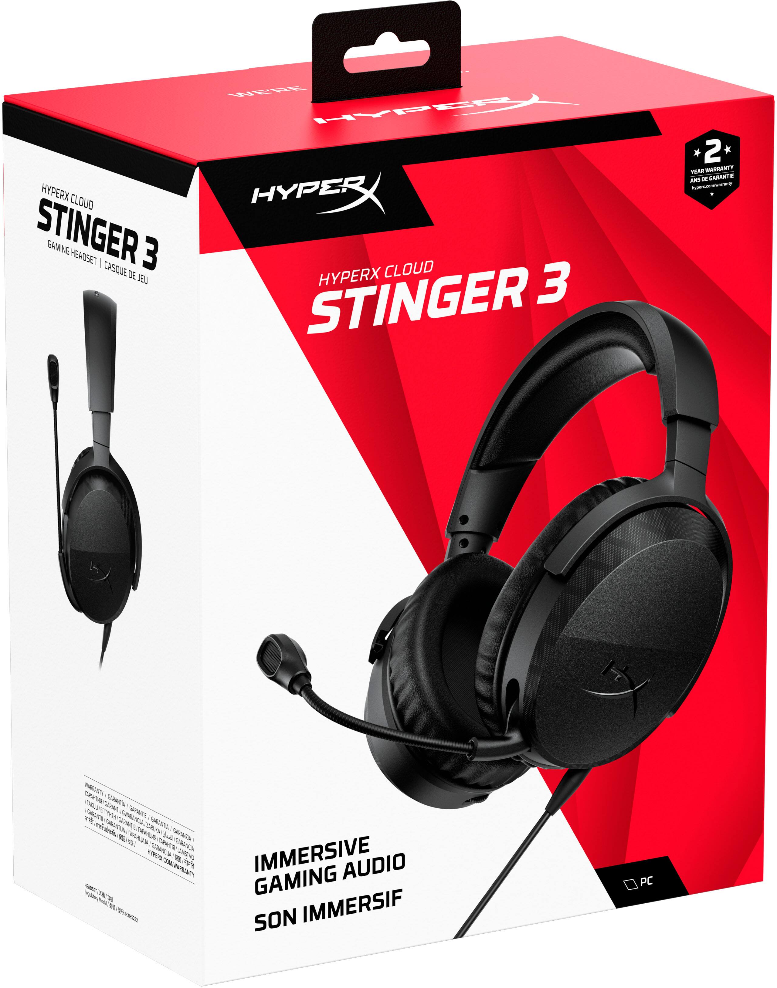 HYPERX CLOUD STINGER 3 GAMING HEADSET | CASQUE DE JEU  
IMMERSIVE GAMING AUDIO | SON IMMERSEIF  
2 YEAR WARRANTY | 2 ANS DE GARANTIE
