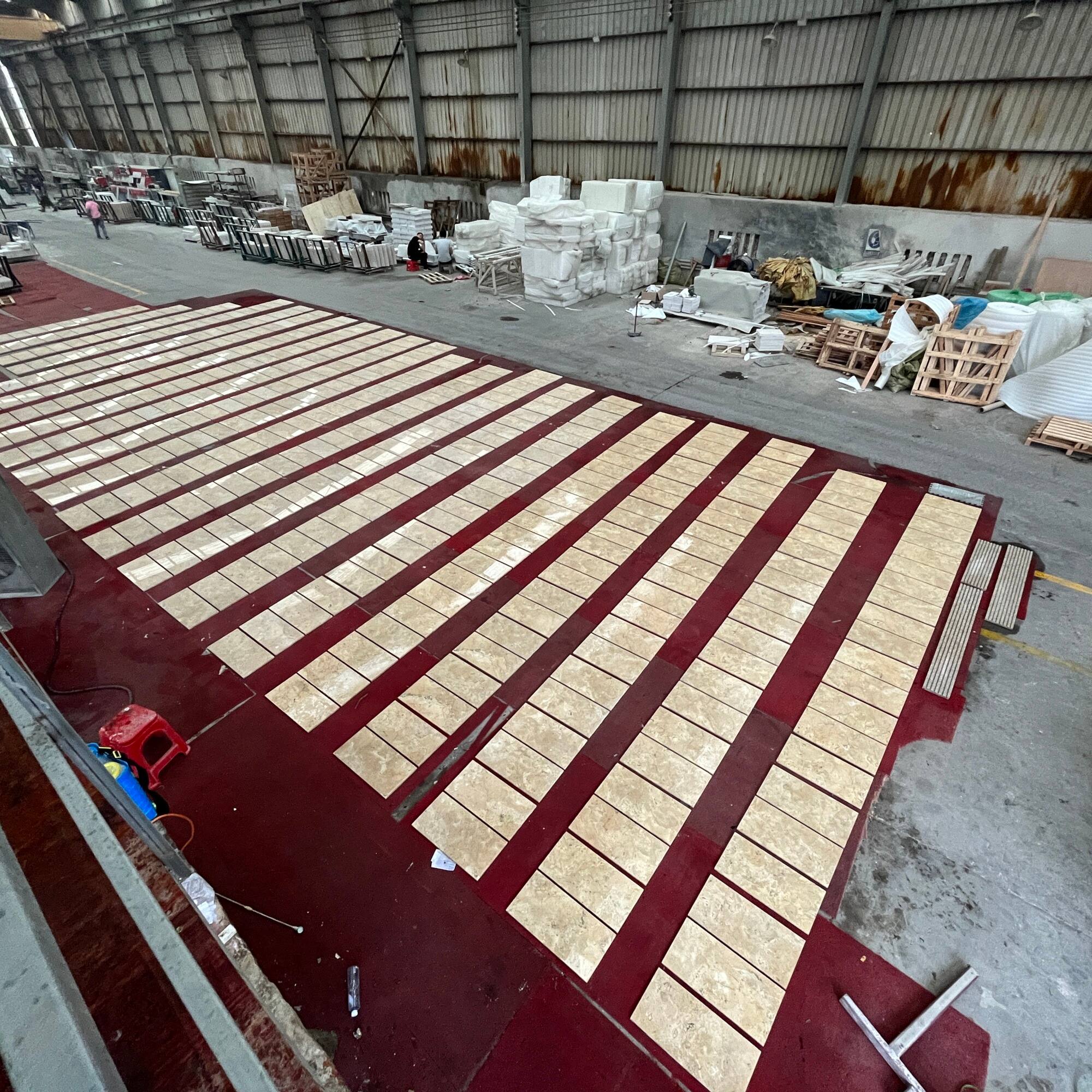 Angle. GOODSILO - Natural Gold Beige Marble Tiles for Floor and Wall Polished Finish Elegant Stone Surface - Beige+Gold.