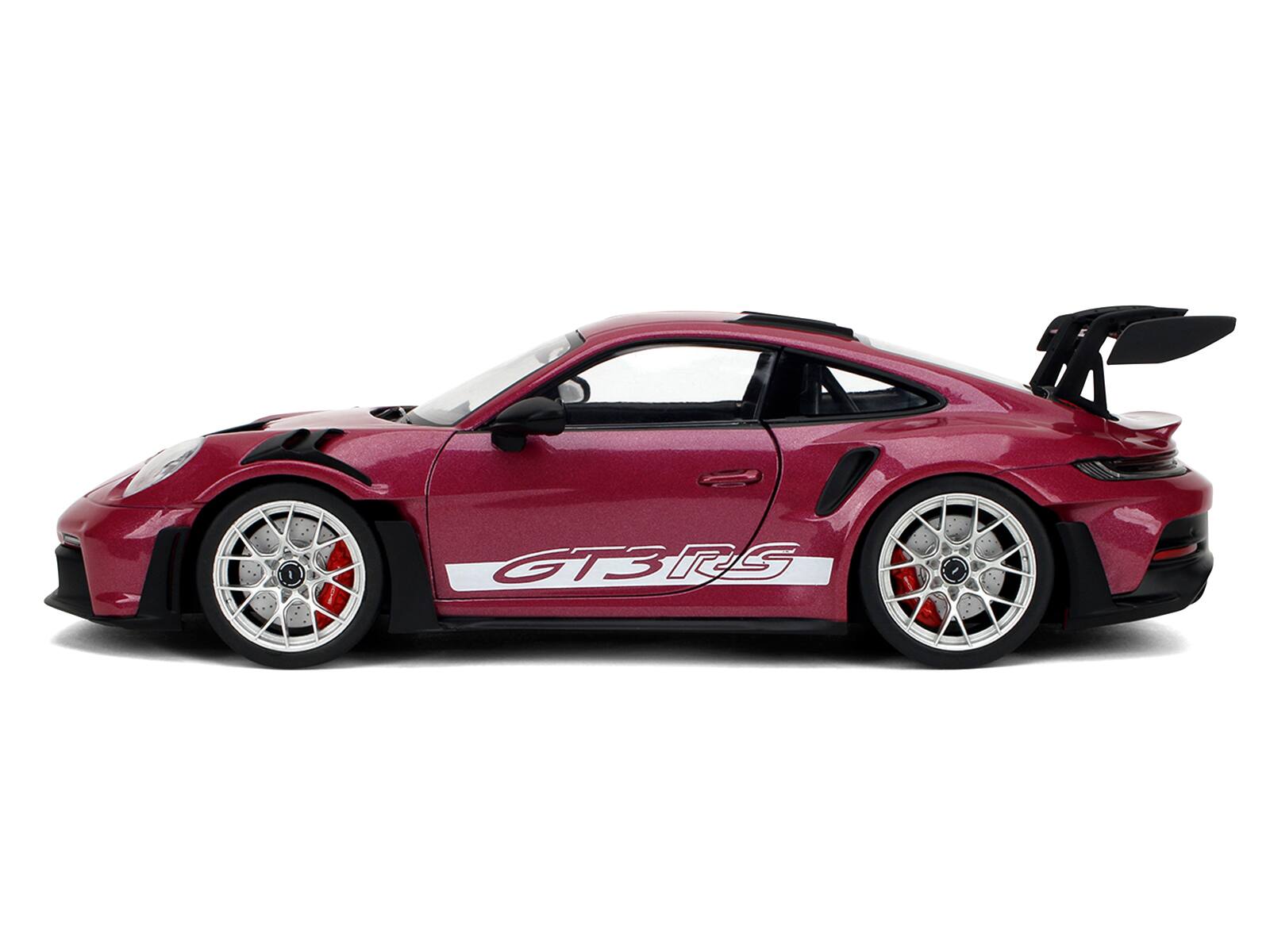 Alt View 2. Jada - Porsche 911 GT3 RS Red Violet Metallic with White Stripes "Pink Slips" Series 1/18 Diecast Model Car by Jada - Multicolor.