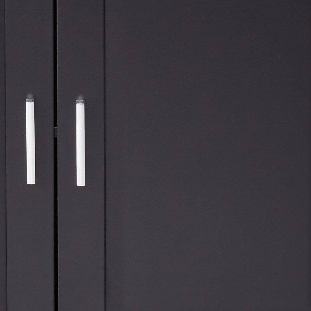 Alt View 3. Kings Brand Furniture - Kings Brand Furniture Wood Wine Rack Buffet & Storage Cabinet (Black) - Black.