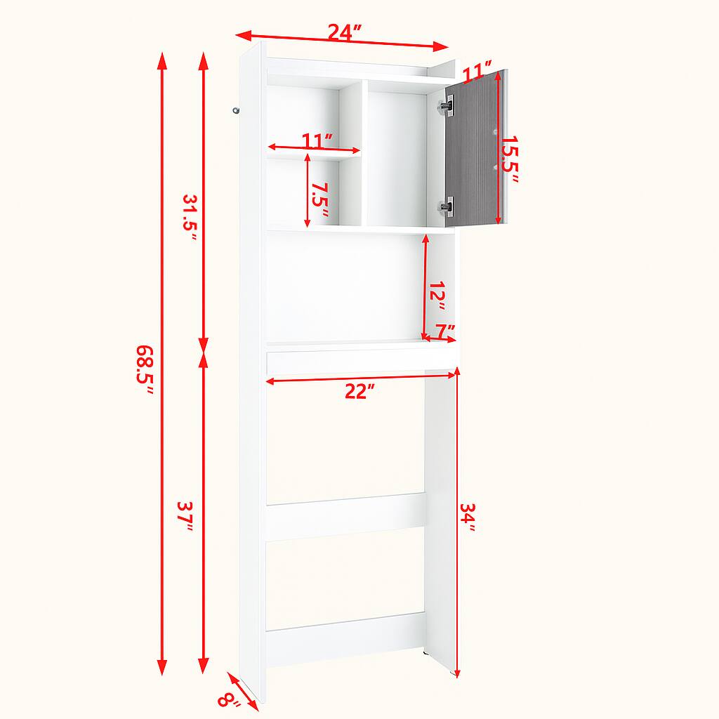 24" 11" 31.5" 11" 7.5" 15.5" 68.5" 22" 12" 37" 34" 8"