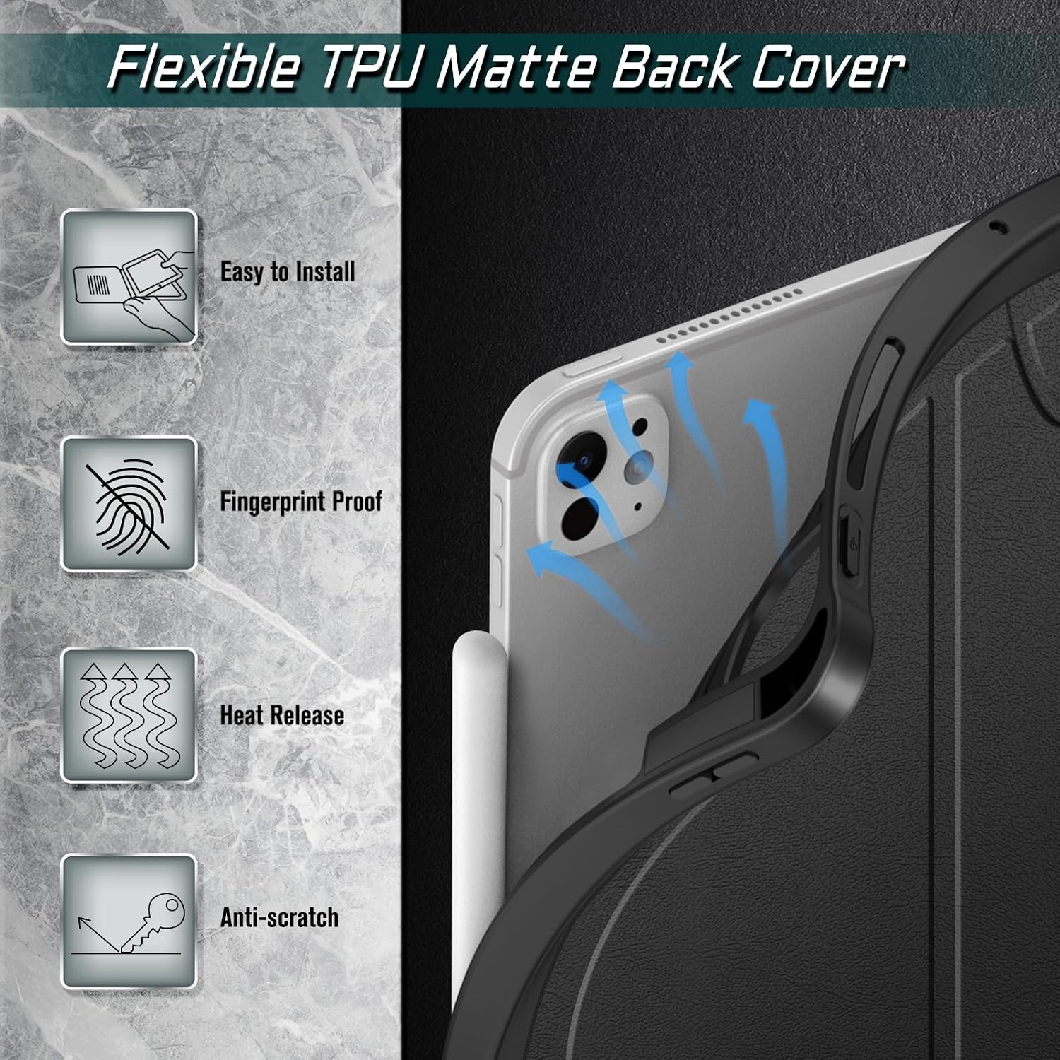 Flexible TPU Matte Back Cover

- Easy to Install
- Fingerprint Proof
- Heat Release
- Anti-scratch
