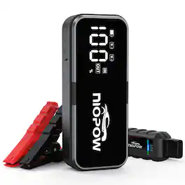 NIOPOW - 5000A 12V Car Jump Starter, 28800mAh Portable Power Bank with 3.3" LCD & LED Emergency Light for Gas/Diesel