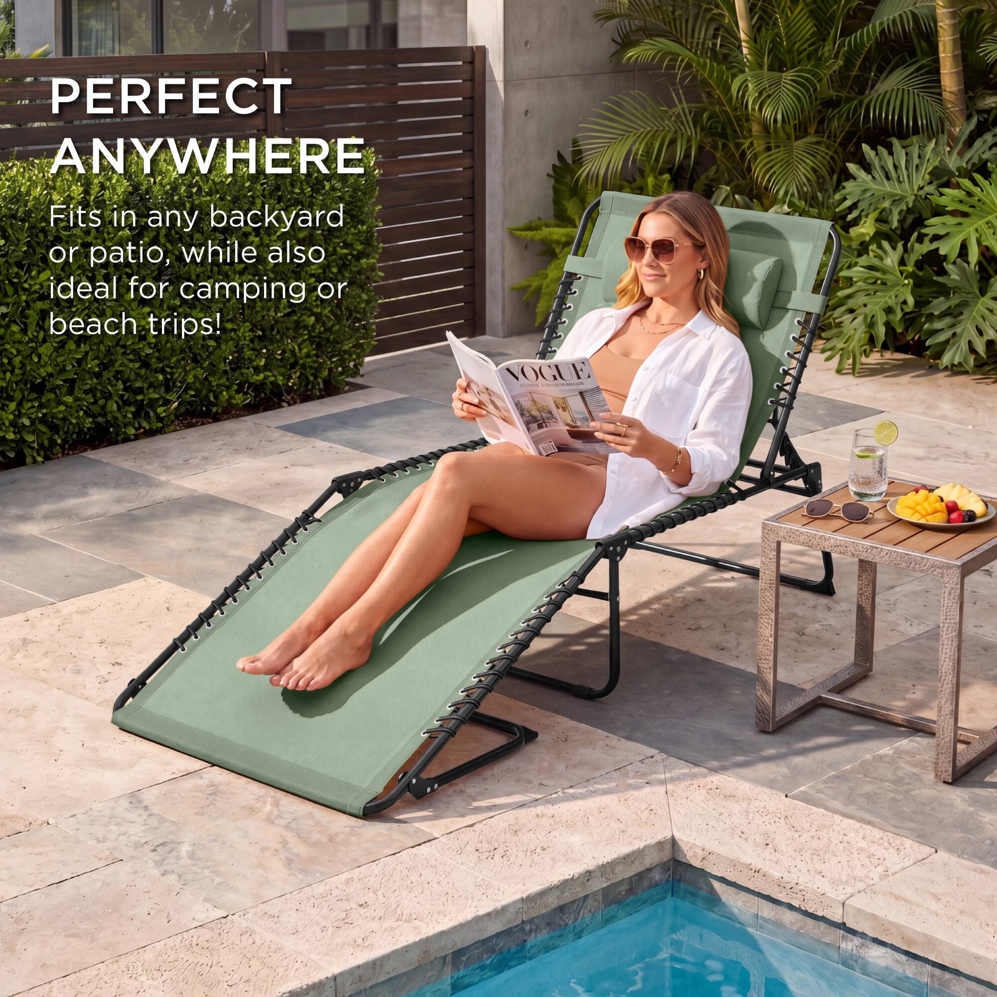 PERFECT ANYWHERE  
Fits in any backyard or patio, while also ideal for camping or beach trips!