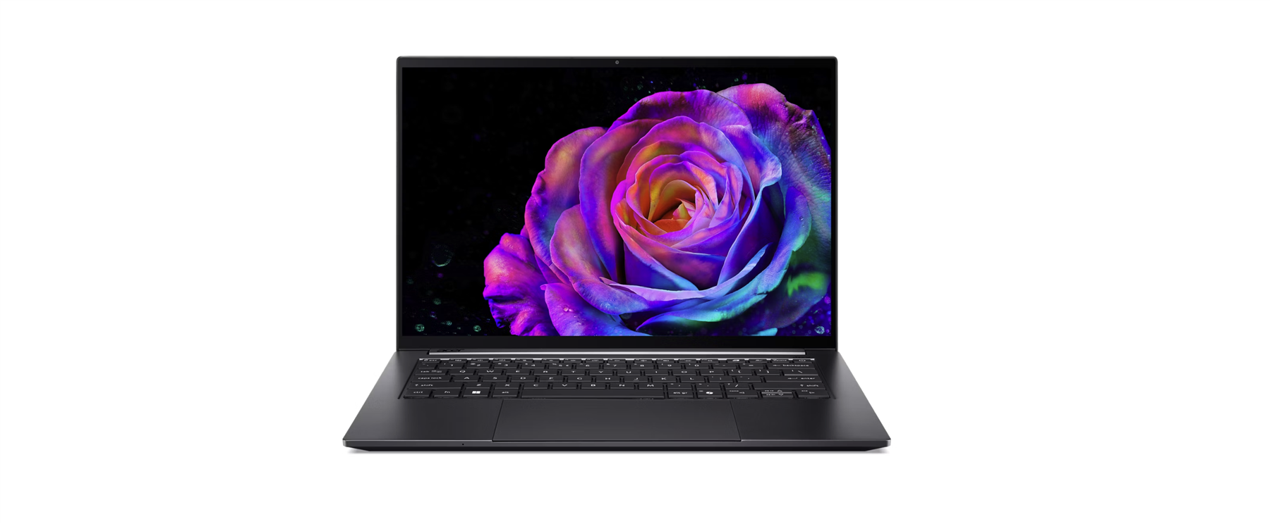 Angle. Acer - Swift X 14 14.5" Core Ultra 9 285H 32GB 1TB SSD RTX 5070 Windows 11 Home - Titanium Gray.