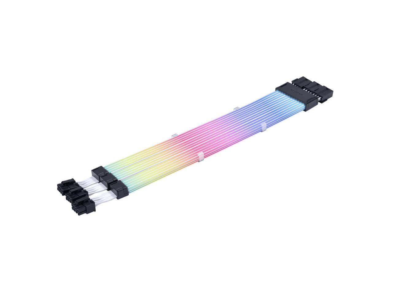 Alt View 2. Lian Li - Lian Li Strimer Wireless 3x8-Pin GPU RGB Cable, 2.4GHz Control, 410mm, 12 Light Guides (PW12-1W).