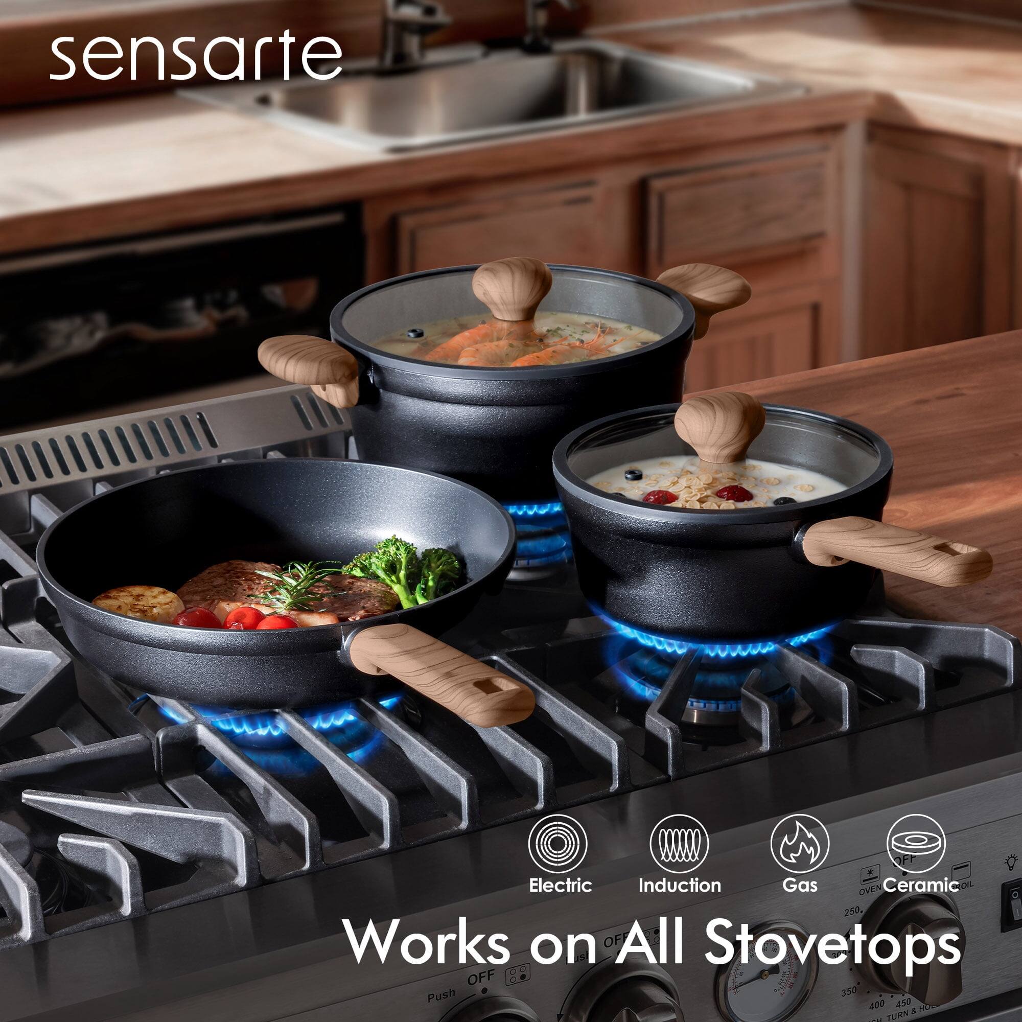 sensarte

OFF Electric Induction Gas OVEN Ceramic OIL 250, Works on All Stovetops OFF Q Push 350 400 450 HOT $ DE TURN