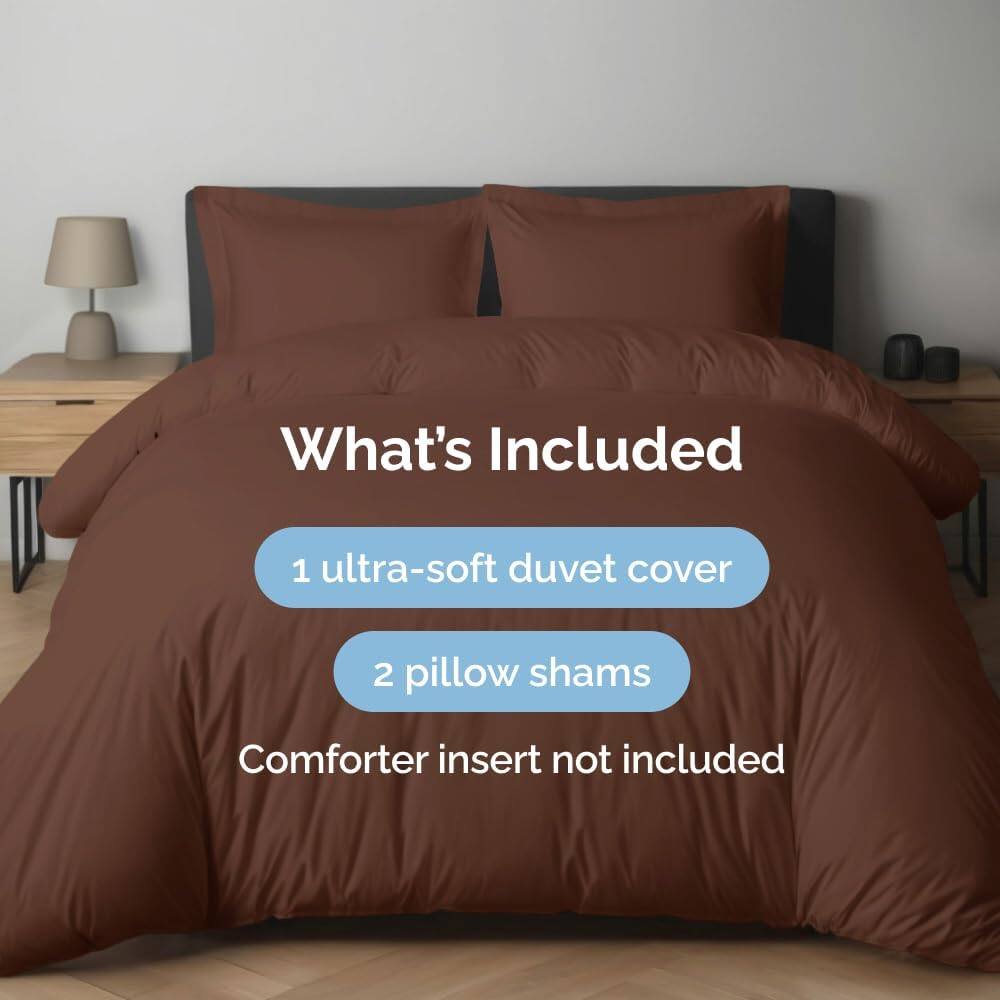 What's Included  
1 ultra-soft duvet cover  
2 pillow shams  
Comforter insert not included