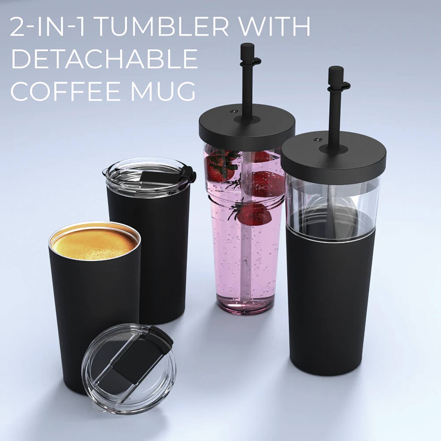 2-IN-1 TUMBLER WITH DETACHABLE COFFEE MUG