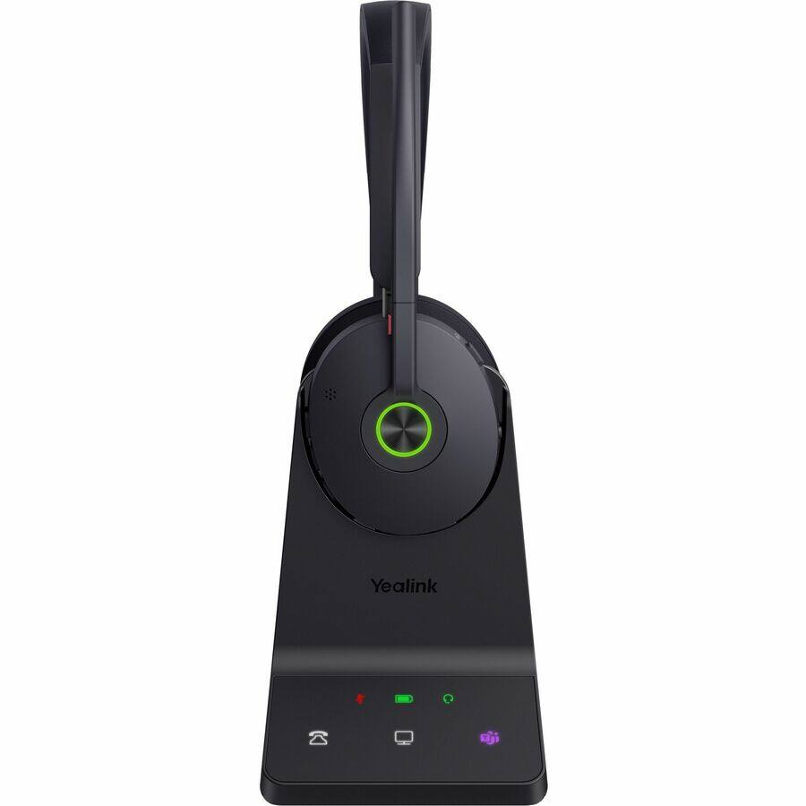 Alt View 4. Yealink - Yealink WH68 Headset - Stereo - Wireless - Bluetooth/DECT - 607 ft - 20 Hz to 20 kHz - Behind-the-head - Binaural - Black.