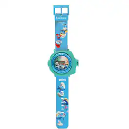 Lexibook - Smurfs Digital Projection Watch with 20 Images to Project - Blue