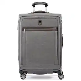 Travelpro - Platinum Elite Softside Expandable 25" Checked Spinner - Vintage Grey