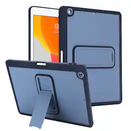 UUCOVER - Shockproof TPU Case for iPad 9th 8th 7th Generation 10.2-inch (2021/2020/2019) Built-in Pen Holder Kickstand Back Cover - Darkblue