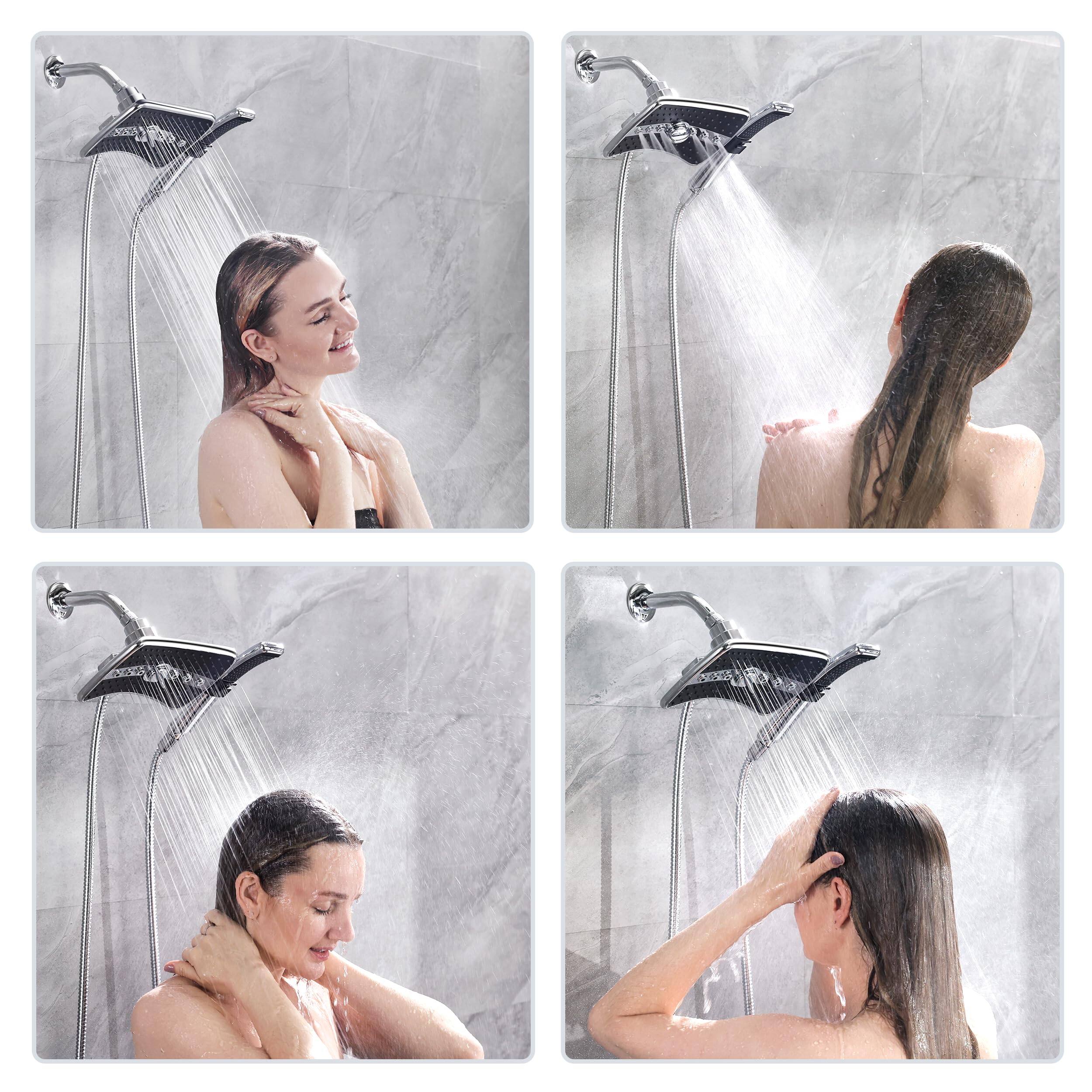 Paradigms Interiors High Dual Shower Head Combo Handheld Showerhead ...