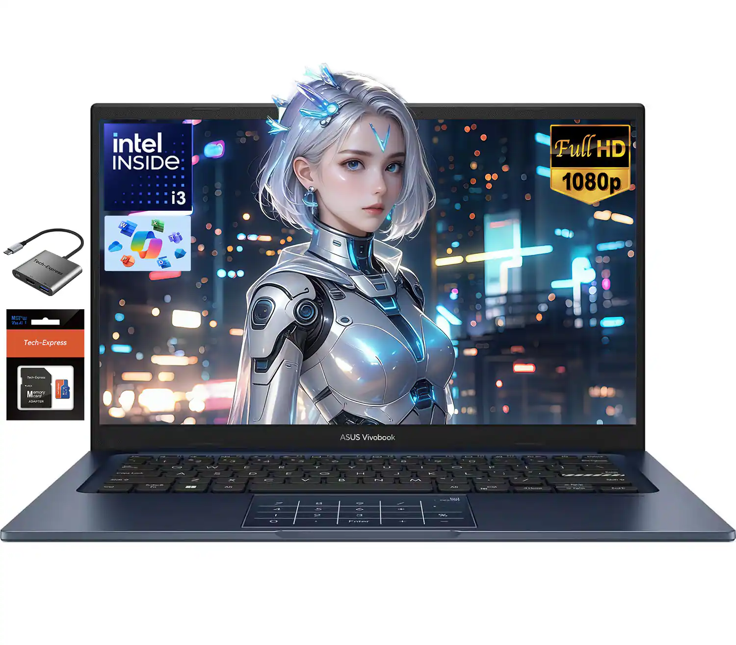 Intel INSIDE i3 Full HD 1080p of Pau suren MUP ne Tech-Express I - M MAFTER 5 ASUS Vivobook