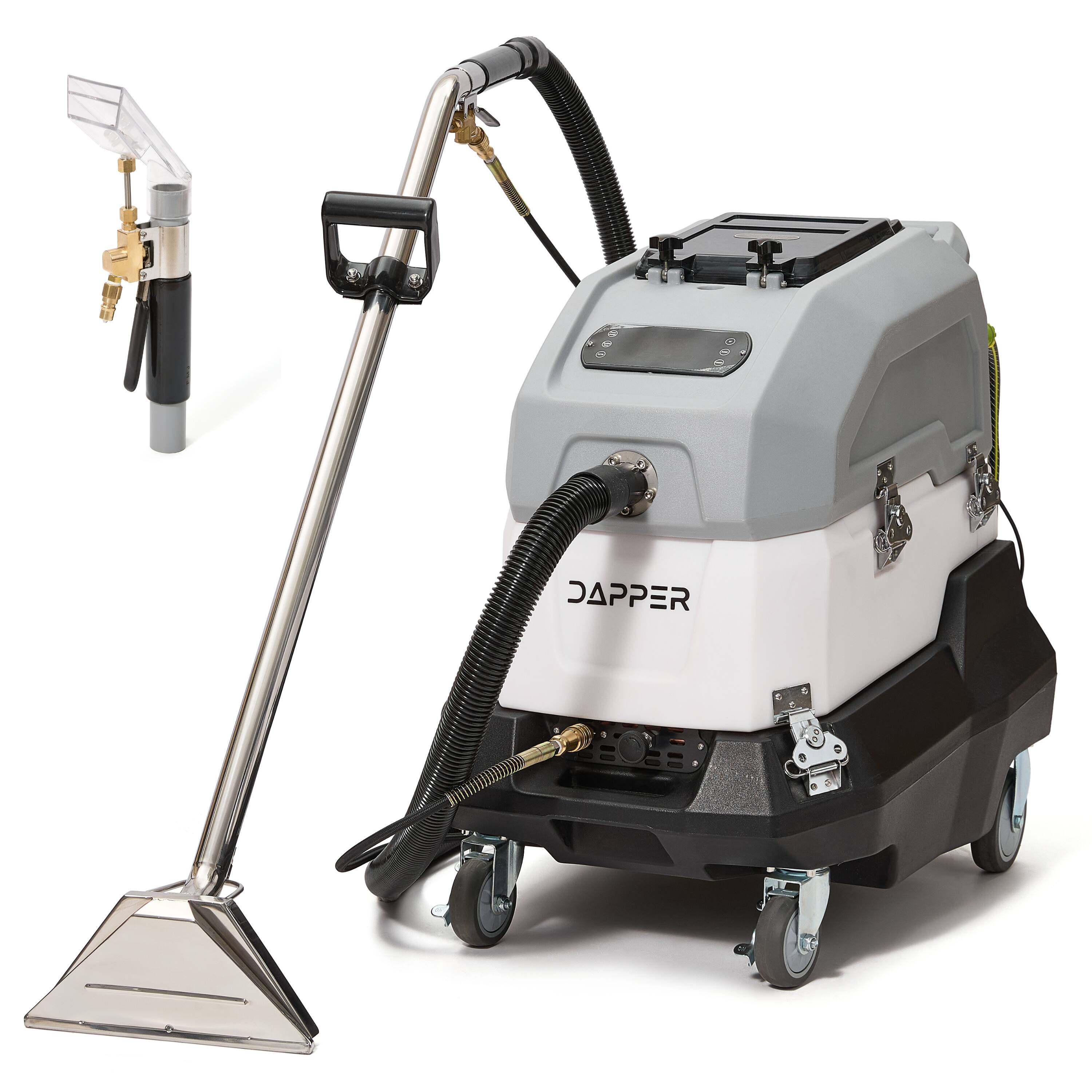 Front. Dapper Supply - Commercial Heated Carpet Upholstery Extractor 170 PSI Hot Water Cleaner for Carpet Furniture Stain Removal - Grey.