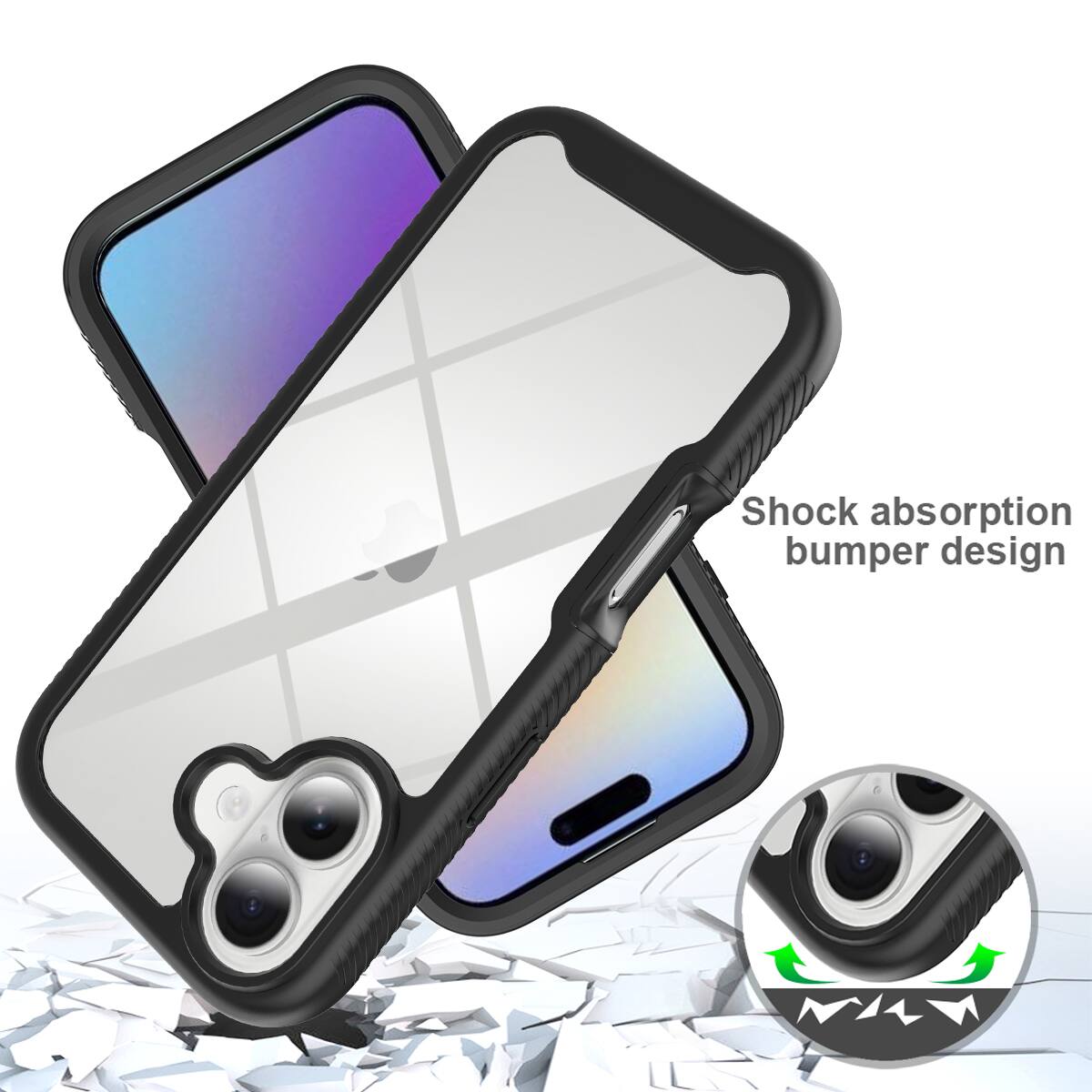 Shock absorption bumper design