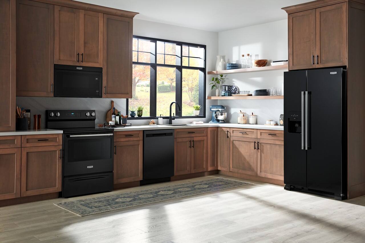 Alt View 15. Maytag - 24" Front Control Built-In Stainless Steel Tub Dishwasher with PowerBlast Cycle and 50 dBA - Black.