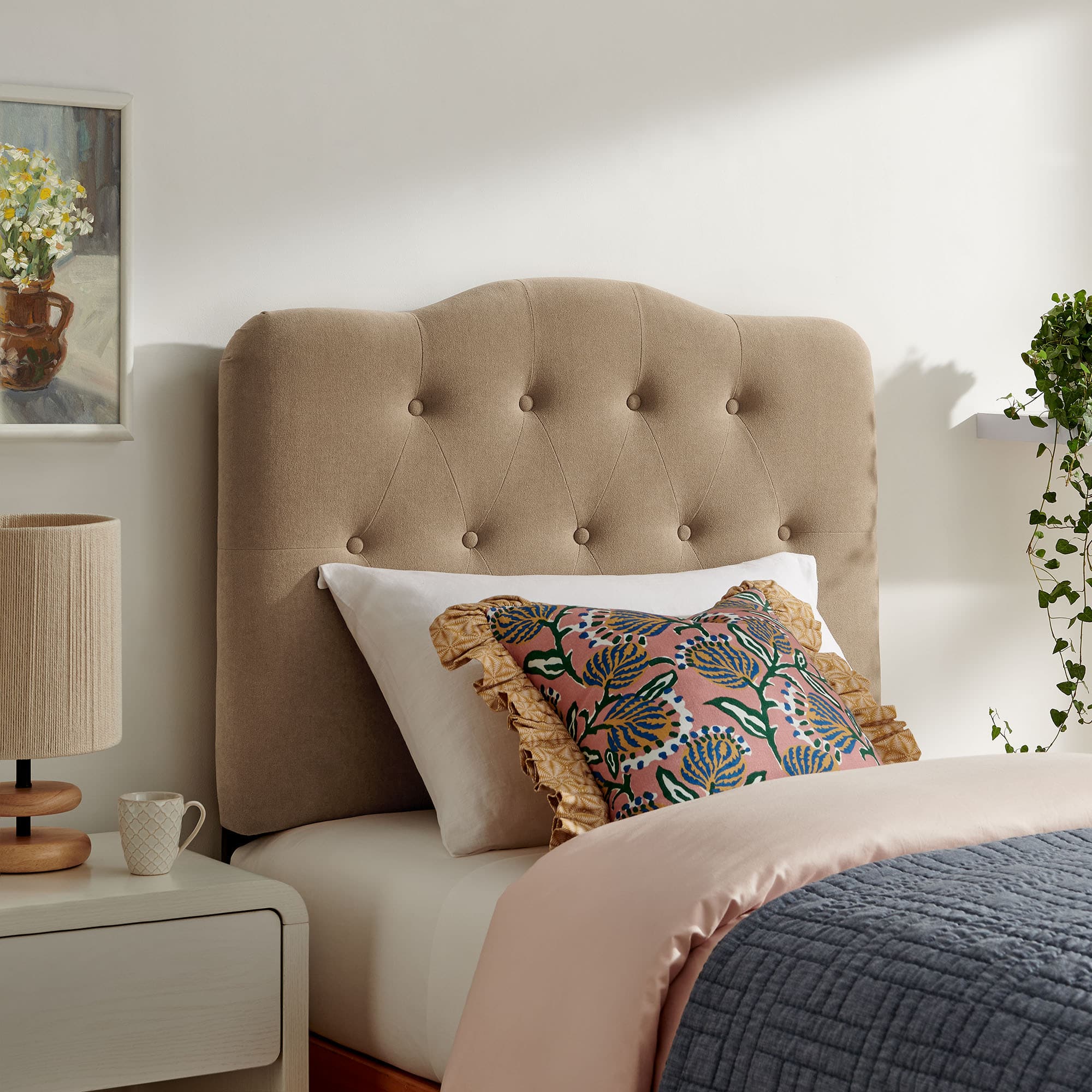 Annabel Upholstered Headboard by Modway - Almond price history on PriceWatchPro