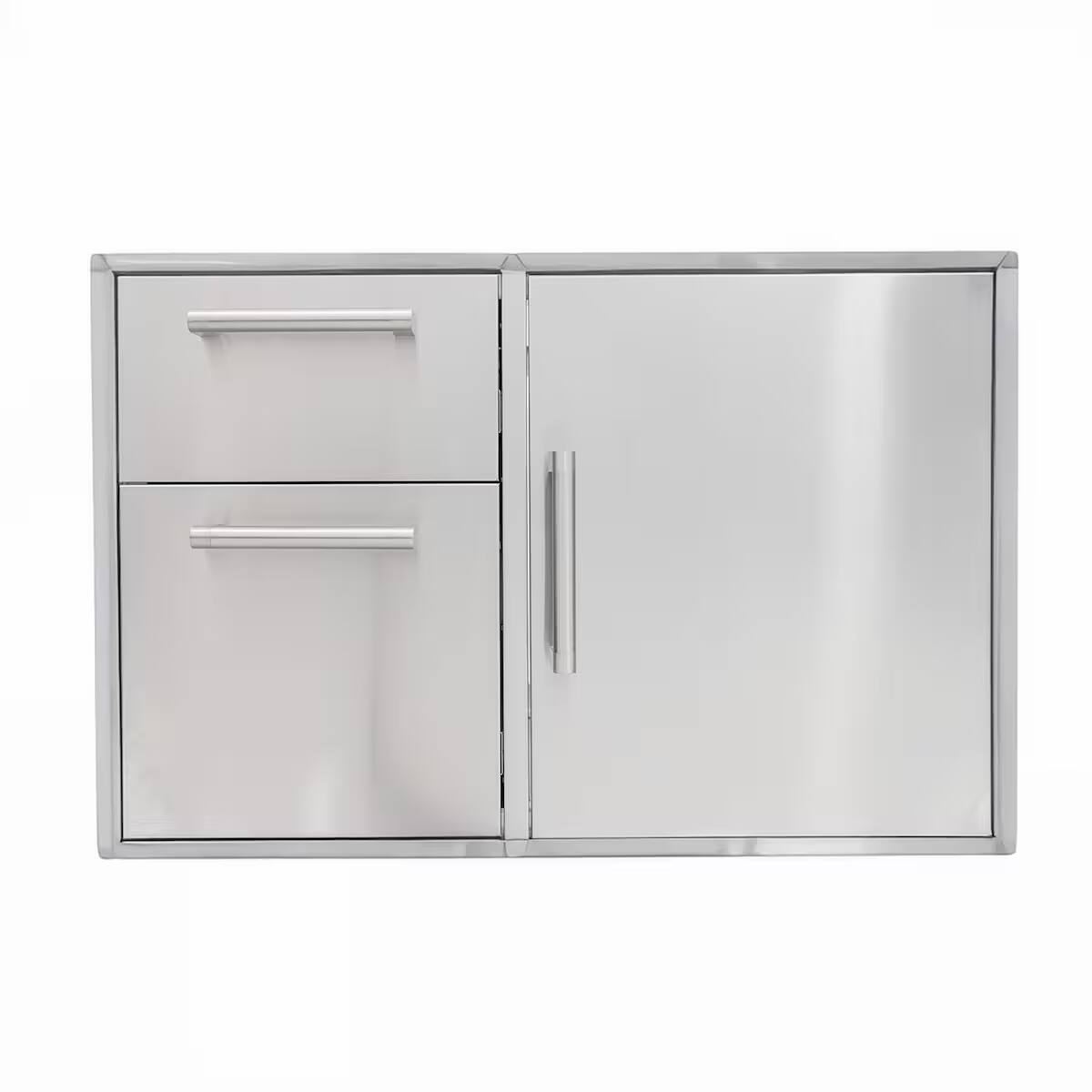 Front. Coyote Outdoor Living - 36 in Access Door and Double Drawer Combo - Stainless Steel.