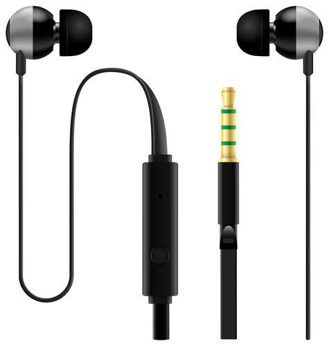 Front Standard. Incipio - f10 Earbud Headphones - Black.
