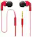 Front Standard. Incipio - f80 Hi-Fi Earbud Headphones - Red/Black.