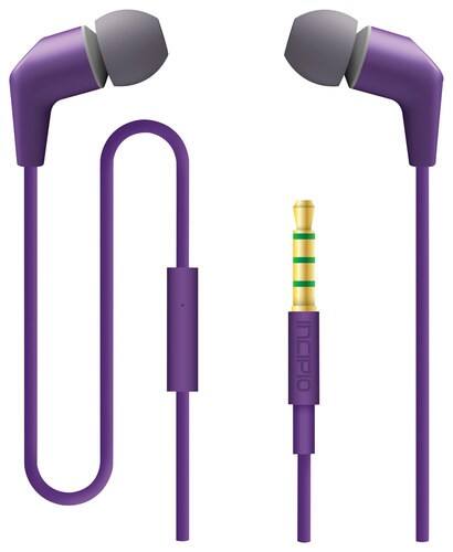 Front Standard. Incipio - f88 Hi-Fi Earbud Headphones - Violet.