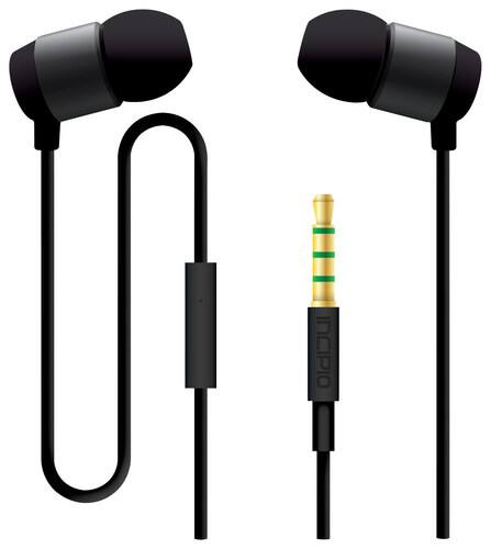 Front Standard. Incipio - f90 Hi-Fi Earbud Headphones - Black/Silver.