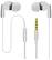 Front Standard. Incipio - f80 Hi-Fi Earbud Headphones - White/Gray.