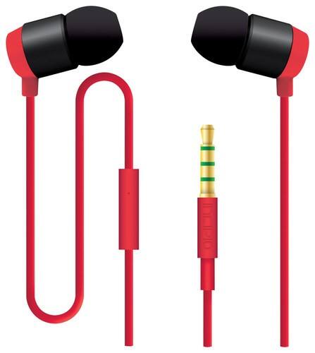 Front Standard. Incipio - f90 Hi-Fi Earbud Headphones - Red/Black.