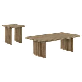 Coaster Co. of America - Adina 2-piece Wood Coffee Table Set - Distressed Light Brown
