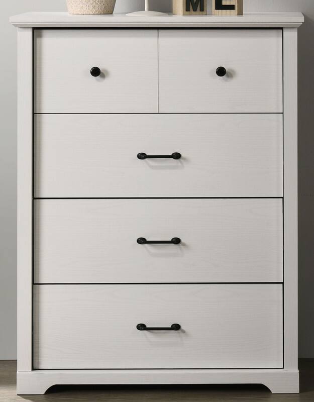 Alt View 2. Forest'nSky - White Wood 4 drawer 32 in. Wide Chest of Drawers for Living Room - White.