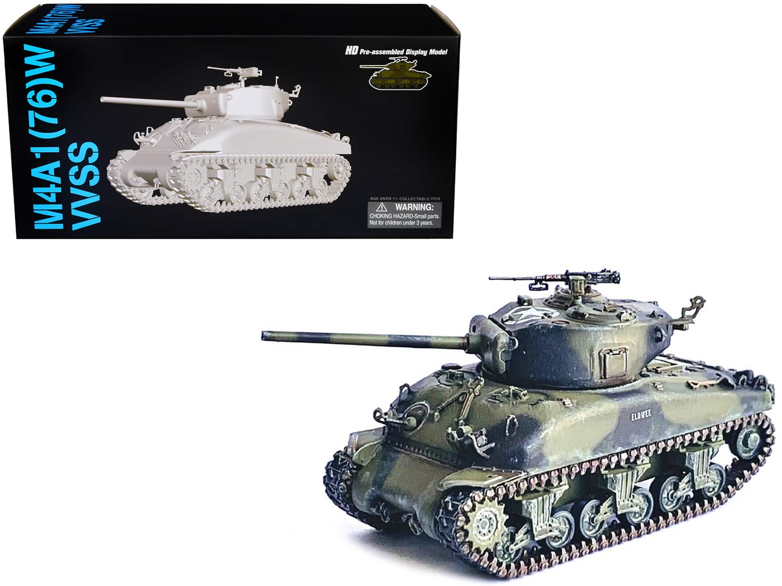 Dragon Models - United States M4A1(76)W VVSS Sherman Tank 2nd Armored Division France (1944) NEO Dragon Armor Series 1/72 Plastic Model - Multi