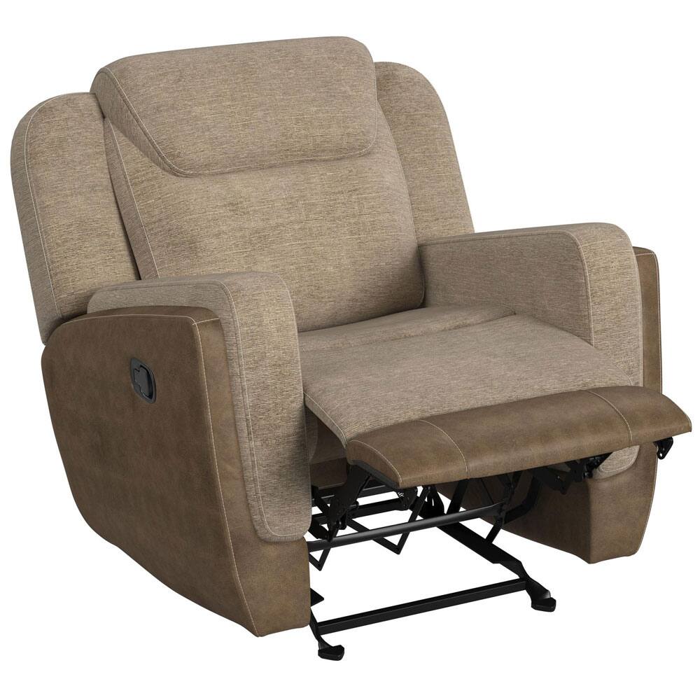 Angle. Elements - Hornet Recliner - Beige - Beige.
