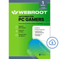 Webroot - Antivirus Protection and Internet Security for PC Gamers (1-Device) (1-Year Subscription) - Windows [Digital] - Front_Zoom